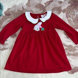 Luigi Kids Adorable Red Kids Dress with Polar Bear Design